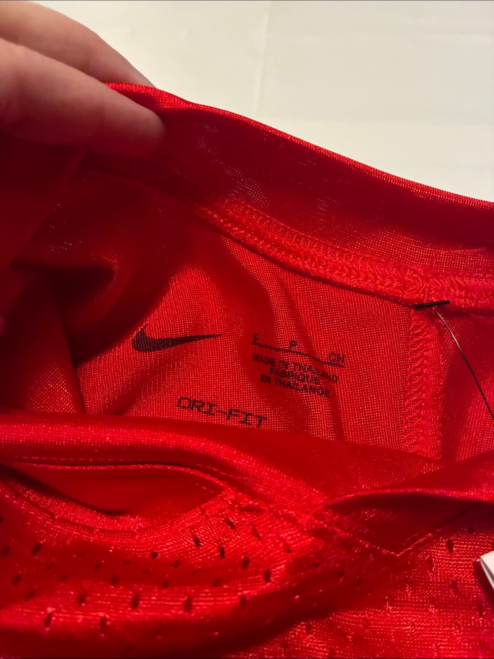 Nike Red Kids Short Sleeve Dri-FIT Jersey - Picture 4 of 5